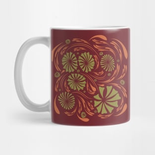 Folk flowers floral art print Flowers abstract art Mug